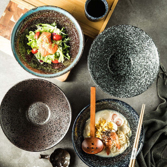 Tazones de Ramen Clásico Japonés a Granel, Suministro para Restaurantes Servir Tazones-1