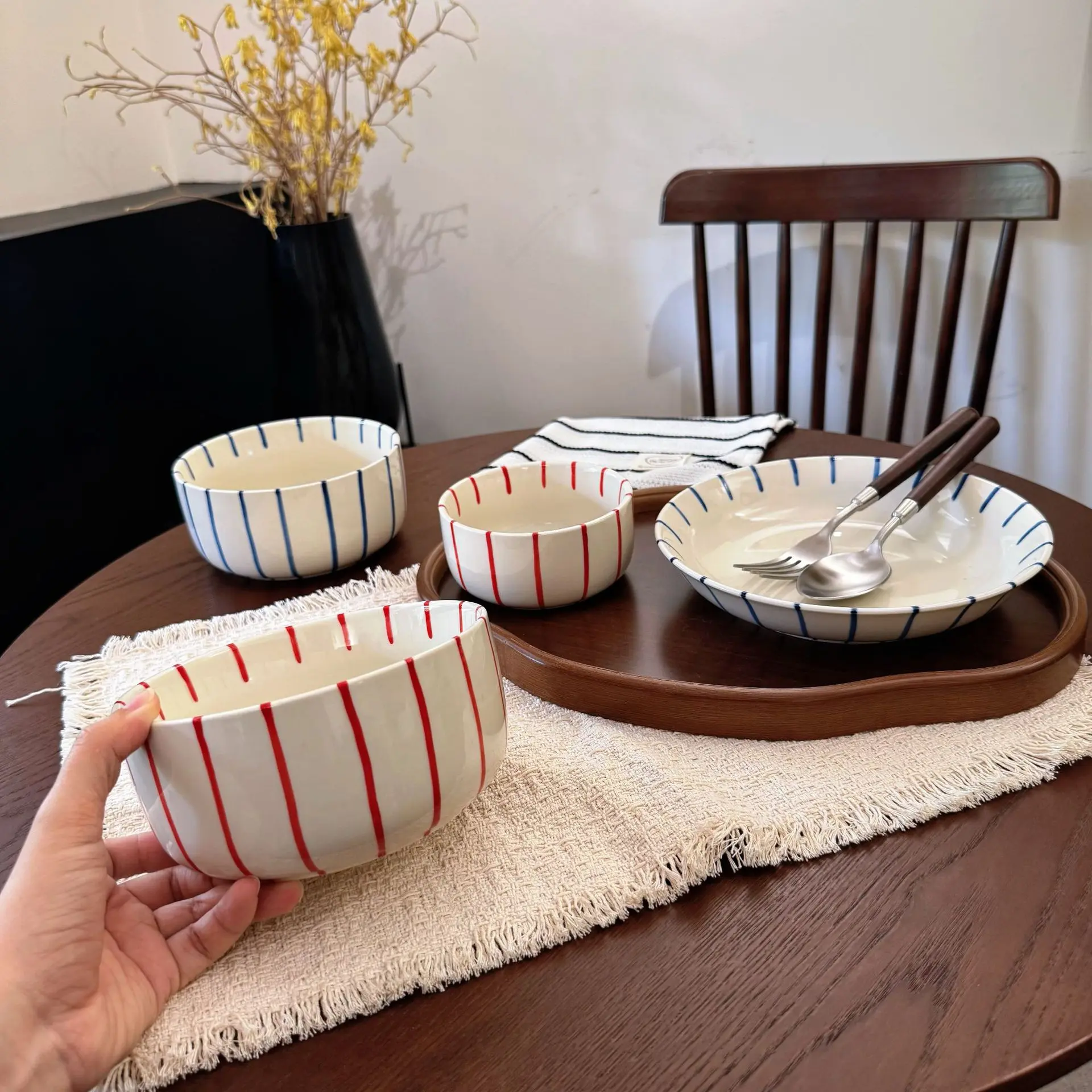 restaurant-tableware-wholesale-striped-ceramic-crockery-set-4