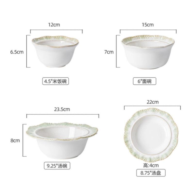 wholesale-restaurant-dinnerware-green-embossed-ceramic-set-2